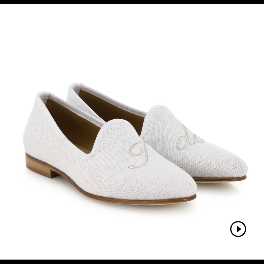Del Toro I Do Wedding Bridal Linen Loafers Flats - Picture 6 of 8
